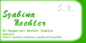 szabina mechler business card